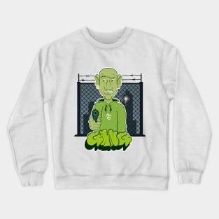 GANG ilustracion de un gangster con arma en la mano Crewneck Sweatshirt